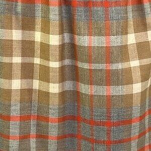 Plaid Wool Blend Pull On Sidewalk Skirt